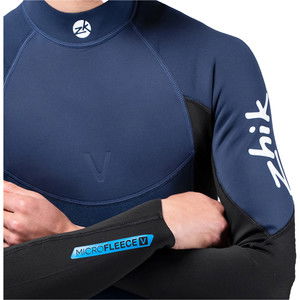 2023 Zhik Microfleece V 1mm Neoprene Long Sleeve Top DTP0520 - Navy